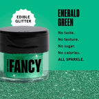 Fancy Sprinkles Emerald Green Premium Edible Glitter, 100% Edible Glitter for Sparkling Food & Drinks No Taste or Texture (4gm)