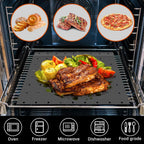 6Pcs Reusable Oven Liners for Toaster Oven, Non Stick Air Fryer Oven Liners Easy Clean Toaster Mat, Grill Baking Ma t Compatible with Cuisinart, Ninja, Kalorik Air Fryer Microwave(9 x 11 Inch)
