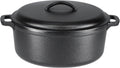 Amazon Basics Round Pre-Seasoned Cast Iron Dutch Oven Pot with Lid and Dual Handles, Heavy-Duty & Large, 7-Quart, Black