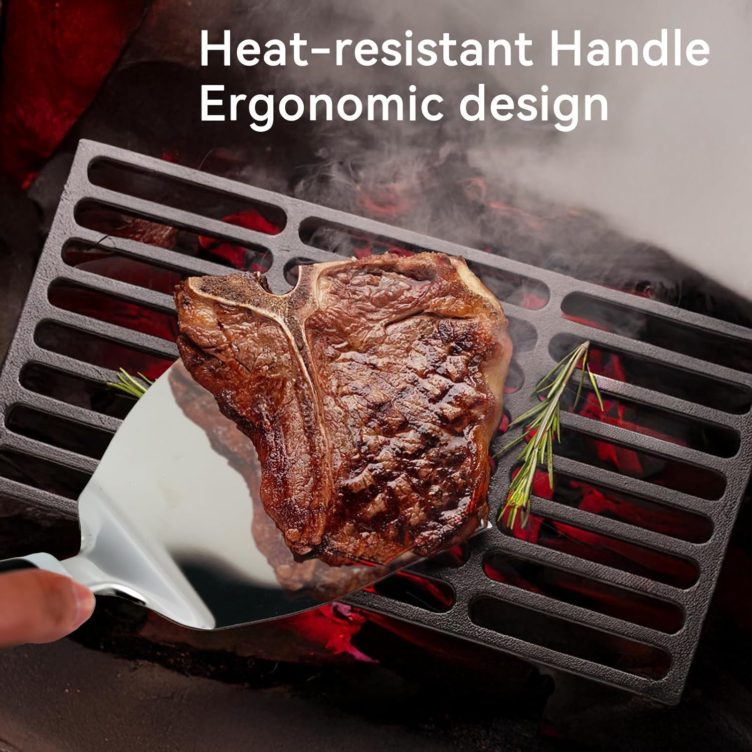 Stainless Steel Spatula Set of 3, Heavy Duty Small Metal Spatula for Cooking Cast Iron Skillet with Heat-resistant Handle, Fish Turner Flipper for Pancake Burger Egg Cooking Spatulas BBQ Grill Griddle