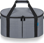 Portable Slow Cooker Travel Bag, Isulated Carrier Case Tote for 4-8 Quart Crock Carrier Compatible with Else Brands, Internal Mesh Net Holds Pot in Place, For Travel, Outdoor, Picnic, Grey