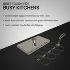 Rattleware Stainless Steel Egg Rings - Commercial-Grade, Even Cooking, Heat-Resistant Handle, Ideal for Frying Eggs - Durable & Trusted by Professional Chefs Worldwide (8 Ring Set)