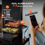 Wireless Meat Thermometer with Smart Timer & APP Alerts, 800ft Bluetooth Grill Food Thermometer, 4 X 0.19In Ultra Thin Probes, ±0.5℉ Accuracy, Big Digital Backlit Screen, for BBQ, Oven, Smoker