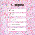 Sprinkle Pop A Frosted Affair Sprinkles Mix| Pink White Sprinkles with Rainbow Pops| Decorating Sprinkles Made in USA for Girl Baby shower Gender Reveal Birthday Cake Cupcakes Donuts Cookies, 2oz