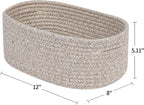 CubesLand Small Storage Baskets for Shelf,Cube Organizer Basket Bin,Woven Baskets for Shelves,Soft Toys Storage Basket,Baby Nursery Basket Bin,Home Decor 12 x 8 x 5.11 inches Light Brown