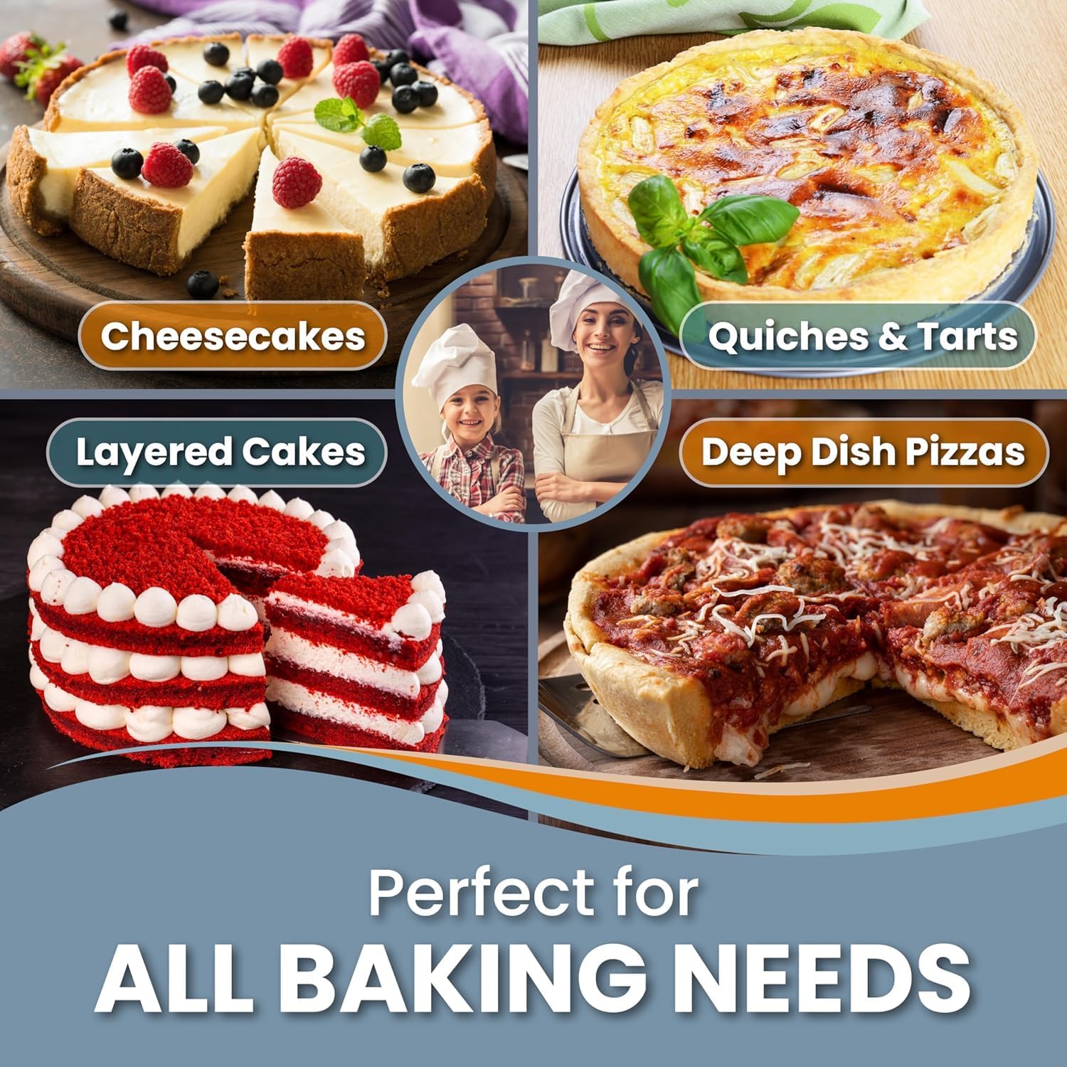9 Inch Non-stick Cheesecake Pan Springform Pans with Removable Bottom/Leakproof Cake Pan