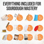 Trailblaze Banneton Bread Proofing Basket Set – Complete Sourdough Bread Baking Supplies – Sourdough Starter Kit – Sourdough Proofing Basket Gift for Bakers - Bread Baskets (9" Round & 10" Oval)