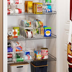 4 Tier Stackable Can Organizer For Pantry, Canned Goods Organizers And Storage For Kitchen, Soup Soda Can Dispenser For Pantry (L 15.35in X W 5.78in X H 25.59in) (white, 4-pack)