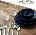 Signature Stainless Steel Flatware 20-Piece Set - Service for 4, Premium Stainless Steel with Weighted Handles, Dishwasher Safe, Everyday or Special Occasion Cutlery (Mirror Finish)