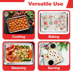 Cookie Sheets for Baking, Stainless Steel Baking Sheet Baking Pan Tray - 12.4 x 10 x 1 Inch, Non Toxic & Healthy, Mirror Finish & Easy Clean, Dishwasher Safe & Heavy Duty