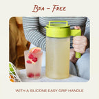 Takeya Flash Chill Iced Tea Maker - Airtight & Durable Iced Tea Maker Jug with Silicone Carry Handle - Leak-Proof & Lightweight Tea Infuser with Patented Flash Chill Technology - 2 Quart, Blueberry