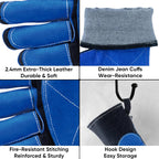 TICONN Welding Gloves, 16 IN L/XL/XXL 1000°F Heat-Resistant Fireproof Leather Gloves for Welders, Stick, Forge, Mig, Tig, BBQ