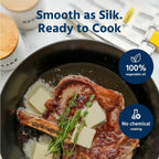 COOKLIFE 10 Inch Lightweight Pre-Seasoned Cast Iron Skillets with Stainless Steel Lid and Handle Cover - Smooth Polished Surface, Easy to Clean Cast Iron Pan Use in the Oven, on the Stove or Grill