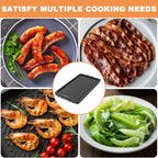 Cast Iron Griddle for Gas Grill Universal, 15" x 8.7" Griddle Pan for Stove Top with Handle, Grill Griddle, Stove Top Griddle for Charcoal/Gas/Electric Grills, Cast Iron Grill Pan for Outdoor/Camping