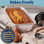 Ultra Cuisine Aluminum Loaf Pan for Baking Bread - 9.5x5 inch Loaf Pan, 1lb - Easy Clean, Quality, Durable Bread Tin - Commercial Aluminum Bread Pan for Baking Banana Bread, Cakes, Casseroles, Loaves
