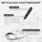 Pleafind 4-Pcs Cooking Utensils Set, Stainless Steel Kitchen Utensils, Mirror Polished Kitchen Essentials Set Include Wok Ladle, Slotted Spoon, Wok Spatula ＆Slotted Spatula, Dishwasher Safe