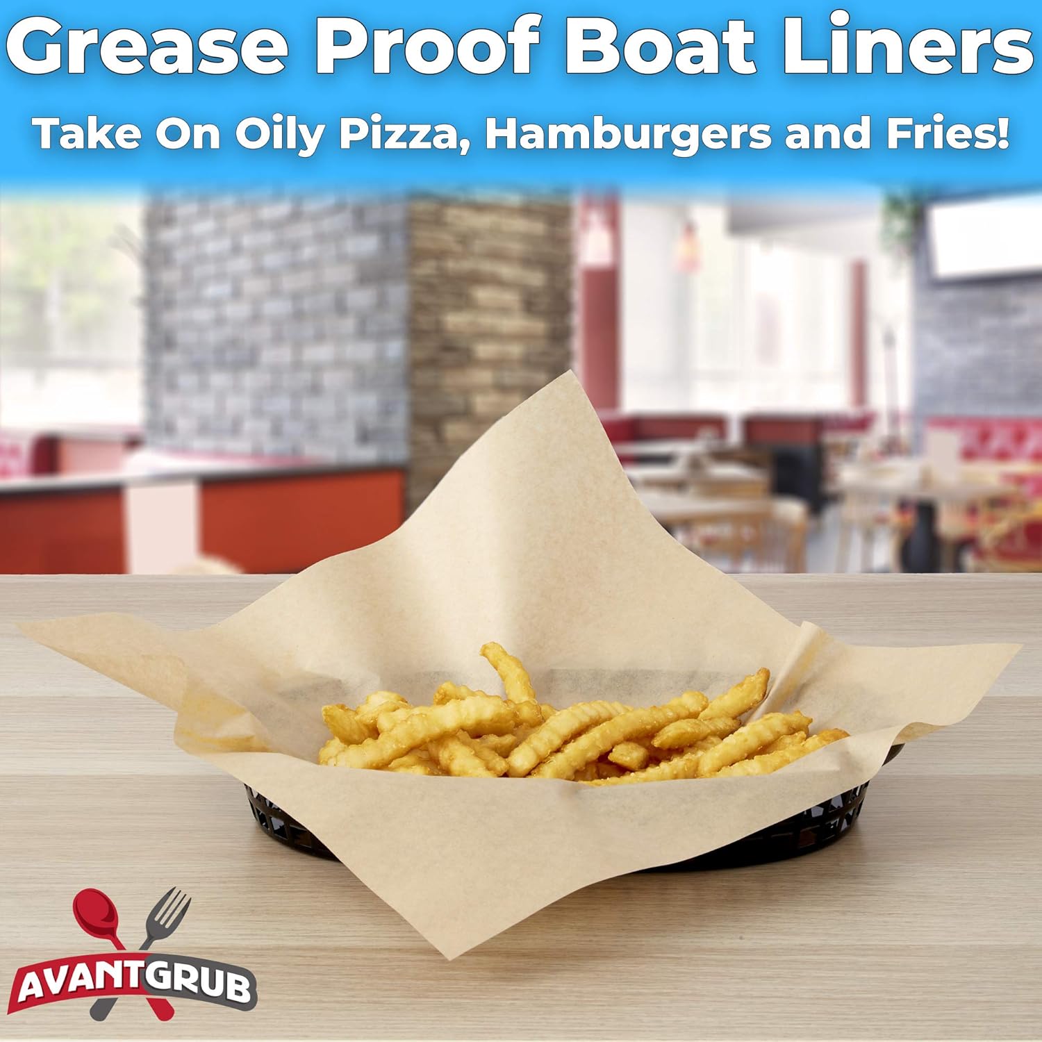 Eco Friendly, Grease Proof 12" x 12" Deli Wrap 100 Pk. Best Kraft Food Wrapping Paper Sheets for Picnic, Festival, Fair or BBQ. Perfect Liner for Tray, Basket or Boat. Quality Bulk Restaurant Supply