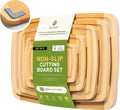 Bamboo Cutting Board Set Non Slip Feet Over Sink Eating Grilling Biard Cutboard Biard Chtting Woodcutting Cuttingboards Voard Oard Bord Dishwasher Safe 12x18 11x14 Baords Baord Veg Utting Ultimate