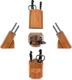 Cangshan V2 Series 1022520 German Steel Forged 5-Piece Starter Knife Block Set, Acacia