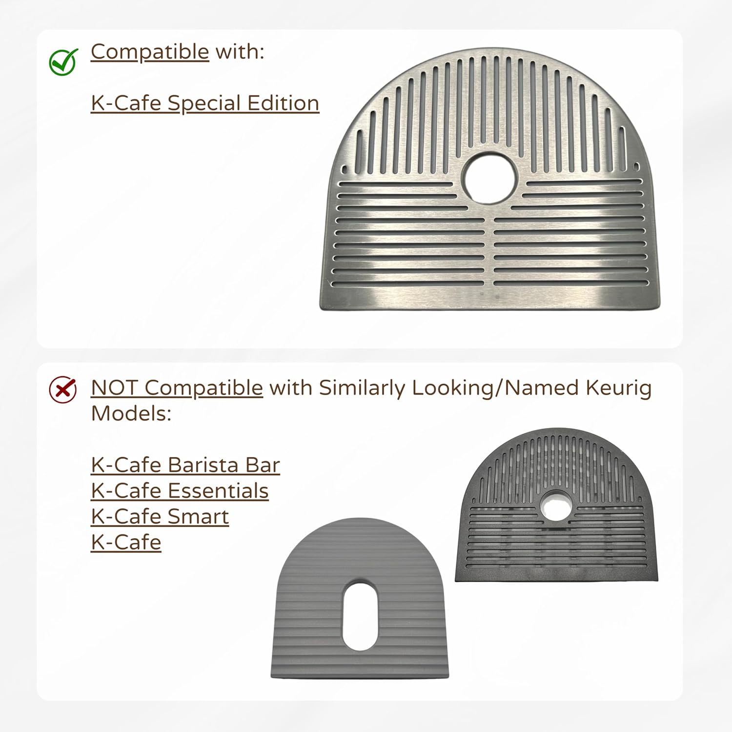 Drip Tray Mug/Cup Riser Made for the Keurig to Reduce Splashes - Riser Only (Black, K-Cafe Special Edition 1.7 inches Tall)