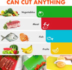 Cutting Boards for Kitchen – Bamboo Cutting Board with 7 Color-Coded Chopping Mats + Bonus Wood Cutting Board – Knife-Friendly & Dishwasher Safe Wooden Cutting Boards for Kitchen.
