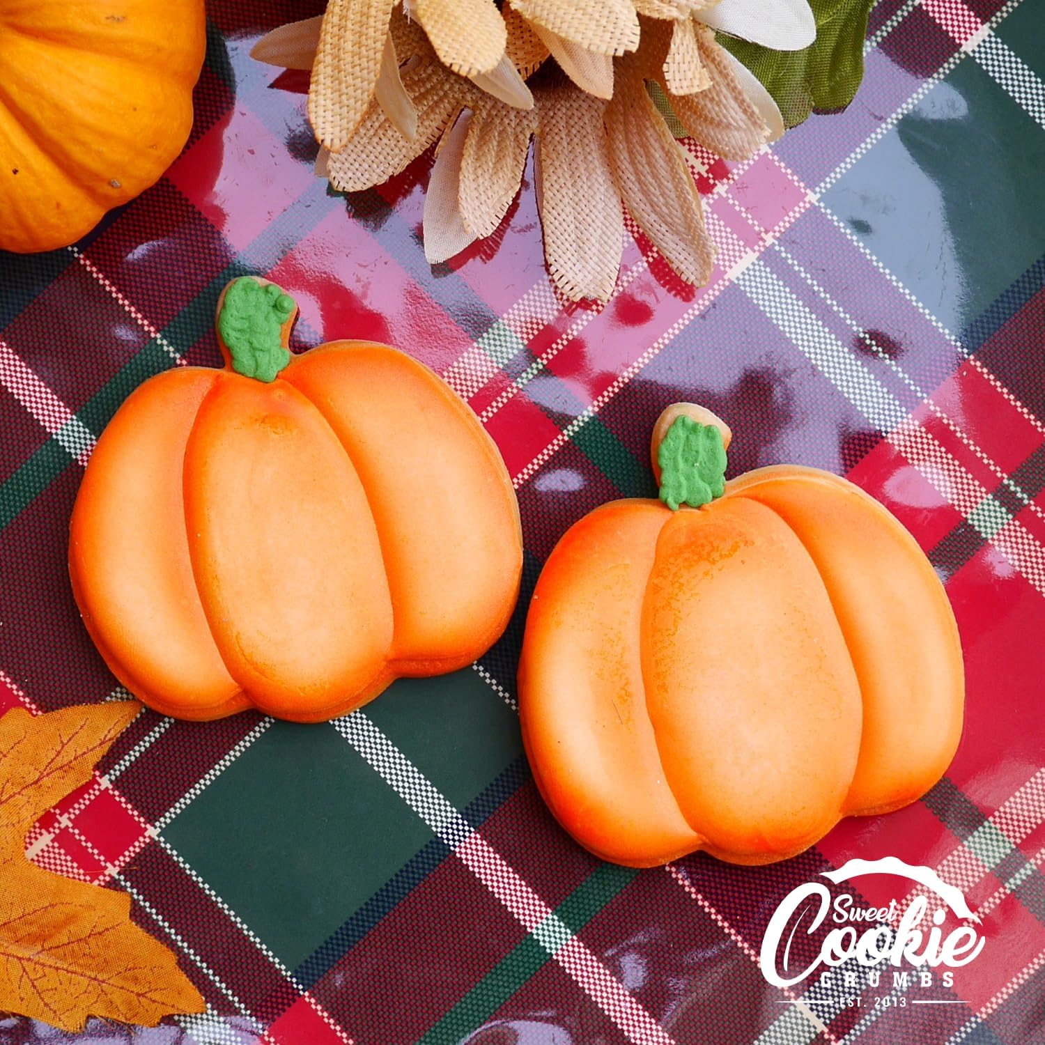 Pumpkin Cookie Cutter 3 Piece Set, Premium Food-Grade Stainless Steel, Dishwasher Safe