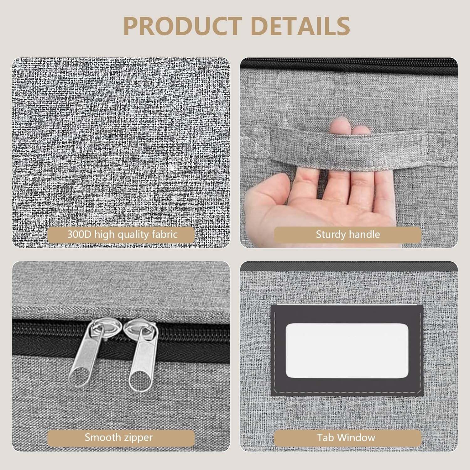 homyfort China Storage Containers (2 Pack Mug Storage Box, Grey)