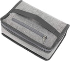 FlowFly Small Insulated Lunch box Portable Soft Bag Mini Cooler Thermal Meal Tote Kit with Handle for Work & School, Heather Grey