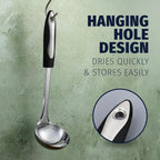 Zulay Kitchen Premium Soup Ladle – 12" Stainless Steel with Non-Slip Silicone Handle