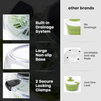 Joined Salad Spinner with Storage Lid, Drain, Bowl, and Colander - Quick and Easy Multi-Use Lettuce Spinner, Vegetable Dryer, Fruit Washer, Pasta and Fries Spinner - 3.7 Qt
