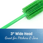 SPARTA Scrub Brush Bottle Brush, Dishwasher Safe Brush with Hanging Hole for Cleaning, Plastic, 16 Inches, Lime