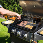 Onlyfire Universal Enamelled Cast Iron Cooking Griddle, Nonstick Coating Griddle Flat Top Grill Plate with Extra High Sidewalls for All Gas Grills and Range Oven, 18.5" x 14"