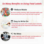 2x3 Dissolvable Food Labels, 500 Label Stickers, Bottle Labels for Storage Bins, Sticker Labels for Food containers, (500, Blue)