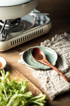 Ceramic Spoon Rest Cooking Spoon Holder for Stove Top, Modern Farmhouse Kitchen Decor for Multiple Utensil, Ladles Tongs Spatula - Green