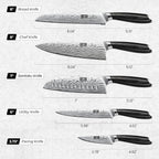 HOSHANHO 5 Pieces Knife Set, Professional Powder Steel Chef Knife Set, Ultra Sharp Japanese Kitchen Knives Set with Ergonomic Pakkawood Handle