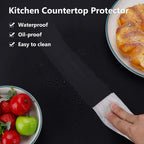 Gartful Silicone Mats for Kitchen Counter, Large Silicone Countertop Protector 25" by 17", Nonskid Heat Resistant Desk Saver Pad, Multipurpose Mat, Placemat, Black