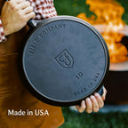 Field Company 11-Inch Cast Iron Skillet – No.10, Lightweight & Smooth, Nonstick, Preseasoned with Organic Oil – Made in USA, Non-Toxic – Great for Roast Chicken, Family Dinners, Vintage Design