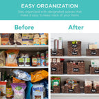 Best Choice Products Set of 4 16x12in Large Water Hyacinth Pantry Baskets, Woven Organizers w/Chalkboard Label, Chalk Marker - Brown