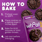 Whoa Dough Ready to Bake Cookie Dough Brownie Batter – Certified Non-GMO, Kosher, Gluten Free – Plant-Based Snack Dough Made with Real Ingredients – 12 Pack