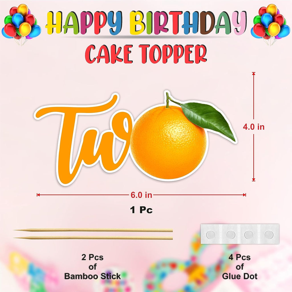 Seyal® Orange Two Cake Topper