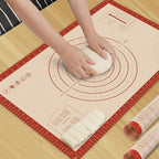 HOTEC Silicone Baking Mat - 26x16 Thickened Pastry Dough Mat with Measurement Non-Stick For Dough Rolling, Bread, Oven Liner, Kitchen Counter, Fondant/Pie Crust