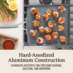 Calphalon® Premier Ceramic Nonstick 11" Square Griddle, Mushroom Grey
