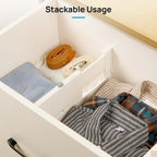 Vtopmart 6 Pack Drawer Dividers for Clothes, 4" High 11.6"-17" Adjustable Expandable Dresser Drawer Organizer, Plastic Drawers Separators for Dresser, Baby Clothes, Underwear, Kitchen & Office Storage