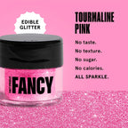 Fancy Sprinkles Tourmaline Pink Premium Edible Glitter, 100% Edible Glitter for Sparkling Food & Drinks No Taste or Texture (4gm)