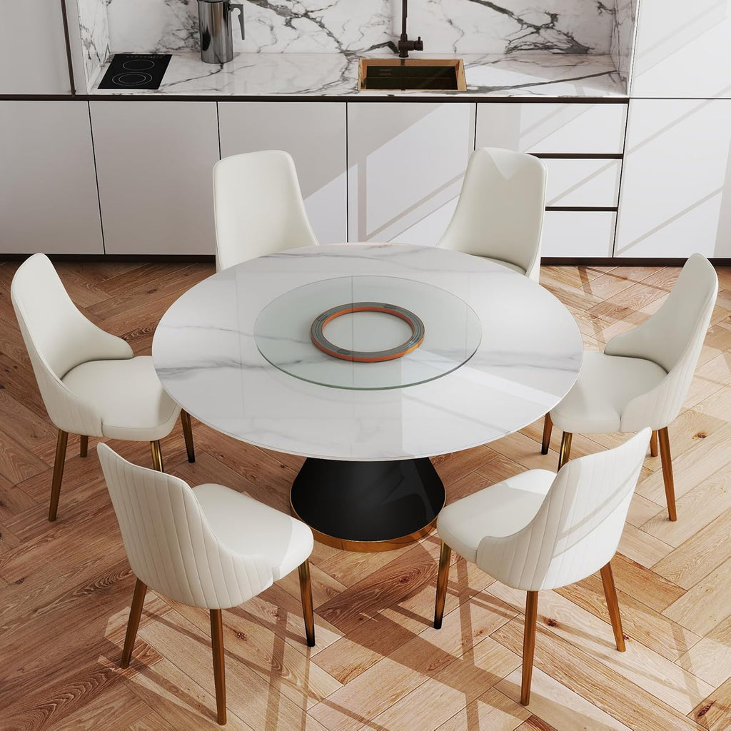 31.5" Lazy Susan for Table Top Tempered Glass Rotating Serving Tray for Dining Table, Kitchen Lazy Susan Organizer Spinning Rotating Food Server Party Centerpieces