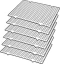 6 Packs Cooling Racks 16"x10" Baking Rack for Cooking and Baking Oven Wire Rack Cooling Drying Roasting Rack Heavy Duty Baking Rack for Roasting Cooking Grilling Drying
