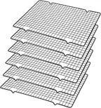 6 Packs Cooling Racks 16"x10" Baking Rack for Cooking and Baking Oven Wire Rack Cooling Drying Roasting Rack Heavy Duty Baking Rack for Roasting Cooking Grilling Drying