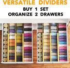 SpaceAid Bamboo Dresser Drawer Dividers 6 Pack, 4.65“ High Adjustable 17“-22” Drawer Organizers, Expandable Organization for Clothing, Clothes, Dressers, Natural