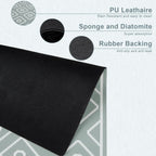 SUEH DESIGN Dish Drying Mat, Absorbent Coffee Mat 19.6 x 11.8 in Quick Dry Kitchen Drying Dish Drain Mat for Kitchen Counter Coffee Bar, Green