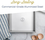 Ultra Cuisine Square Cake Pan - Non-Stick Steel Stick - Easy Release - Durable Baking Tool - Ideal for Brownies - Loaves - Aluminized Steel - Square Baking Pan - Excellent Brownie Pan - 7x7 Cake Pan